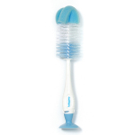 Buteliukų ir žindukų &scaron;epetys su kempinėle ir siurbtuku, mėlynas