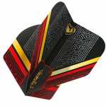 Smiginio strėlyčių sparneliai Winmau Prism Zeta Black / Red / Gold