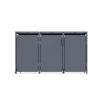 Metalinė konteinerio stoginė, triguba, su pedalu, antracito