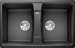 Virtuvinė dviguba įmontuojama plautuvė Blanco LEXA 8 524960, antracito