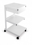 Metalinis vežimėlis - staliukas Juventas SM III SZ (3 lentynos + stalčius)