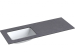 Praustuvas su stalvir&scaron;iu Kame Universal, WP/12-3/H11-P3-L, 120 cm, Juodasis mėnulis HPL