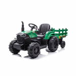 Vaiki&scaron;kas elektrinis traktorius su priekaba HATIS, tamsiai žalias/pilkas