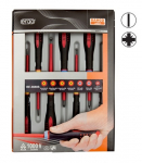 Izoliuotų atsuktuvų rinkinys ERGO&trade; 7 vnt - SL3,0 testeris; SL2,5/3,5/4,0/5,5; PZ1/2 - 1000V VDE