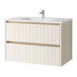 Vonios spintelė su praustuvu Riva SA 80G, Beige Matinė