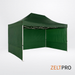 Prekybinės palapinės stogas ir sienos (4 vnt.) komplektas 3x4,5 Žalia Zeltpro PROFRAME