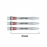 Smiginio strėlyčių koteliai Winmau Astro Aluminium Shafts Red Medium