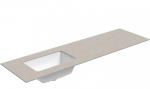 Praustuvas su stalvir&scaron;iu Kame Universal, WP/16-3/H15-P3-L, 160 cm, Smėlio akmuo HPL