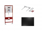 Potinkinis WC rėmas su tvirtinimo elementais ir vandens nuleidimo klavi&scaron;u TECE 9300302 + 9380300 + 9240833