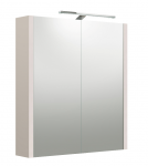 Veidrodinė spintelė su ap&scaron;vietimu Raguvos Baldai Urban 2002306, LED, IP44, pilkas ka&scaron;myras, 60 cm