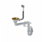 Rankinis metalinių plautuvių sifonas Quadron 12SR3-P1A-PG1, aukso