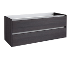 Apatinė spintelė po dvigubu praustuvu Kame City BUD/12-3DR/1P1, Juodas ąžuolas, 120 cm