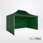 Prekybinės palapinės stogas ir sienos (4 vnt.) komplektas 3x4,5 Žalia Zeltpro TITAN