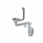 Rankinis metalinių plautuvių sifonas Quadron 12SR3-P1A-BS, plieno