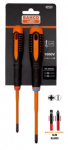 Izoliuotų atsuktuvų rinkinys ERGO&trade; Combi slim 2 vnt - SL5/PZ1; SL6/PZ2 - 1000V VDE