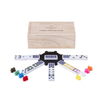 Domino Mexican Train Double 9, medinėje dėžutėje, 55 kauliukai