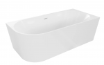 Laisvai pastatoma kampinė vonia de&scaron;inė Mexen Mia 160 x 75 cm, balta, baltas persipylimas - 52691607500P-20