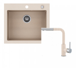 Plautuvės ir mai&scaron;ytuvo komplektas Kernau KGS H 60 1B Sand + KWT 06A PO Sand 60001