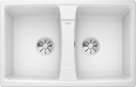 Virtuvinė įmontuojama dviguba plautuvė Blanco LEXA 8 524964, balta