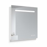 Veidrodis KAME SMART, su LED ap&scaron;vietimu, USB jungtis, bluetooth, 80 cm, MR-R04/80-80/TECH