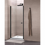 Du&scaron;o durys MESINA black D-90, su atraminiu profiliu