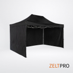 Prekybinės palapinės stogas ir sienos (4 vnt.) komplektas 3x4,5 Juoda Zeltpro TITAN