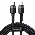 USB kabelis Baseus Cafule PD100W Type-C 2.0m pilkas-juodas CATKLF-ALG1