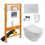 Potinkinis WC komplektas WERIT SWITCH Iseva Soluzione II Rimless, 174-91102700-00+Felder+10MY02002+40H40200I