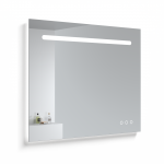 Veidrodis KAME SMART, su LED ap&scaron;vietimu, USB jungtis, bluetooth, 100 cm, MR-R04/100-80/TECH