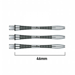 Smiginio strėlyčių koteliai Winmau Triad Aluminium Shafts medium, juodi