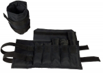 Reguliuojami rankų ir kojų svoriai SANRO 2x1.5kg su velcro užsegimu juodi