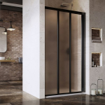 Du&scaron;o durys Ravak Supernova ASDP3-110 198 00VD03R2ZG Juoda + stiklas Grape