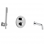 Potinkinė termostatinė vonios sistema Paffoni Light, KIT-LIQ018CR, chromo