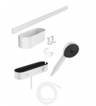 Termostatinis du&scaron;o komplektas Hansgrohe WallStoris, 24250700, baltas matinis