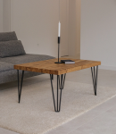 Ąžuolinis kavos staliukas Bold Frame NEW YORK 2, tamsintas ąžuolas, 60 cm