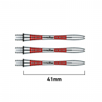 Smiginio strėlyčių koteliai Winmau Triad Aluminium Shafts intermediate, raudoni