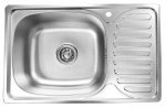 Nerūdijančio plieno plautuvė D6642P 660x420 0.8 SATIN de&scaron;inė su sifonu