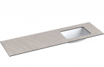 Praustuvas su stalvir&scaron;iu Kame Universal, WP/16-3/H12-P3-R, 160 cm, Pilkas mėnulis HPL