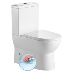 Pastatomas klozetas Aqualine Jalta Rimless PB103WR su lėtaeigiu dangčiu