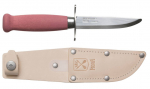 Vaiki&scaron;kas peilis Morakniv Scout 39 Safe, odinis dėklas, dviguba pir&scaron;tų apsauga, spalva bordinė