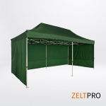 Prekybinės palapinės stogas ir sienos (4 vnt.) komplektas 3x6 Žalia Zeltpro PROFRAME