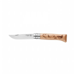 Ki&scaron;eninis peilis dekoruota rankena Opinel Nr.8 Stainless Steel Engraving Hiking