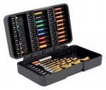 Impact Torsion Bit Set for Phillips/Pozidriv/TORX&reg; and 7 HSS + TiN drills - 35 pcs