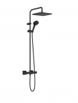 Termostatinė du&scaron;o sistema Hansgrohe Vernis Shape 240 1jet EcoSmart, 26429670, juoda matinė