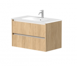Spintelė po stalvir&scaron;iu KAME CITY, BUC/8-3DR/35P3, balti profiliai, 80 cm, &Scaron;viesus ąžuolas
