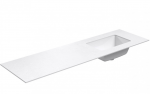Praustuvas su stalvir&scaron;iu Kame Universal, WP/16-3/H16-P3-R, 160 cm, Matinė balta HPL