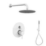 Potinkinė du&scaron;o sistema Paffoni Light, LIG015BO+ZDUP094BO+ZSOF034BO+ZSOF074BO, balta matinė