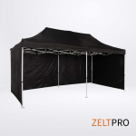 Prekybinės palapinės stogas ir sienos (4 vnt.) komplektas 3x6 Juoda Zeltpro PROFRAME