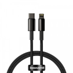 USB kabelis Baseus Tungsten PD20W USB-C to Lightning 1.0m juodas CATLWJ-01
