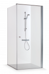 Du&scaron;o kabina Baltijos Brasta Kristina 100x100 cm, tamsintas rudas stiklas